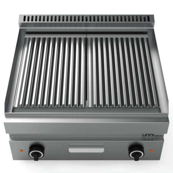 Stoomgrill | 650 SERIE | Elektrisch | Oppervlak 660x500 (RVS) | 50°C/300°C | 12kW (400V) | 700x650x300/540(h)mm