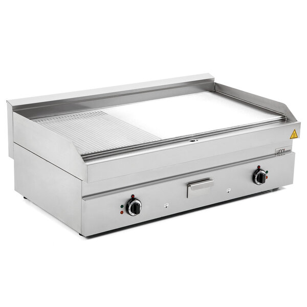 Bak-/Grillplaat | 650 SERIE | Elektrisch | Glad/Gegroefd Oppervlak 1100x550 (RVS) | 50°C/300°C | 13.5kW (400V) | 1100x650x300/540(h)mm