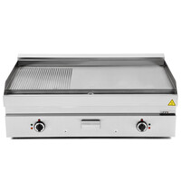 UNNI-COOKING Bak-/Grillplaat | 650 SERIE | Elektrisch | Glad/Gegroefd Oppervlak 1100x550 (RVS) | 50°C/300°C | 13.5kW (400V) | 1100x650x300/540(h)mm