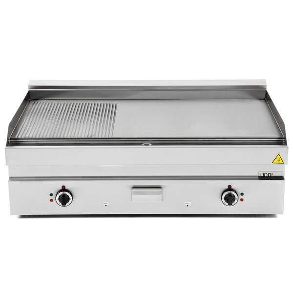Bak-/Grillplaat | 650 SERIE | Elektrisch | Glad/Gegroefd Oppervlak 1100x550 (RVS) | 50°C/300°C | 13.5kW (400V) | 1100x650x300/540(h)mm