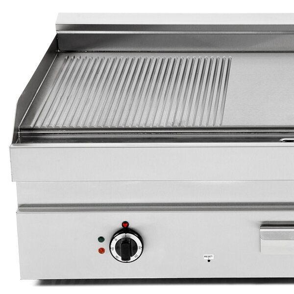 Bak-/Grillplaat | 650 SERIE | Elektrisch | Glad/Gegroefd Oppervlak 1100x550 (RVS) | 50°C/300°C | 13.5kW (400V) | 1100x650x300/540(h)mm