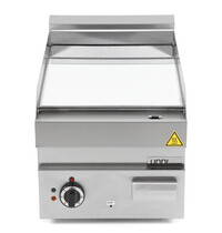 UNNI-COOKING Bak-/Grillplaat | 650 SERIE | Elektrisch | Glad Oppervlak 400x550 (Verchroomd) | 50°C/300°C | 4.5kW (400V) | 400x650x300/540(h)mm