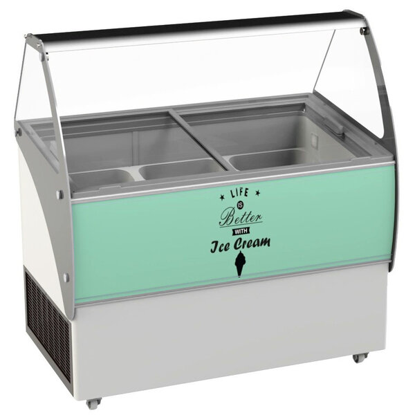 Schepijsvitrine | CURAÇAO | Energiezuinig | 454L | 10x 5L | -15°C/-22°C | Statisch | Gekoelde Reserve | Wielen | 1447x825x1257(h)mm