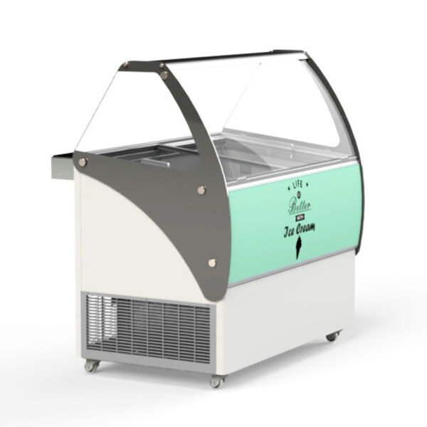 Schepijsvitrine | CURAÇAO | Energiezuinig | 454L | 10x 5L | -15°C/-22°C | Statisch | Gekoelde Reserve | Wielen | 1447x825x1257(h)mm