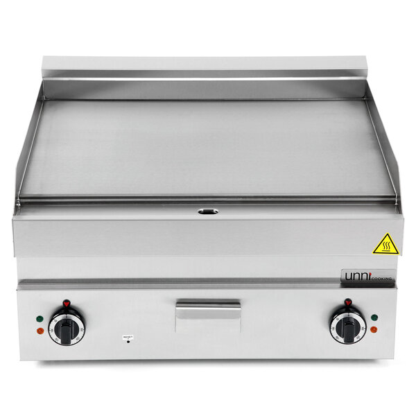 Bak-/Grillplaat | 650 SERIE | Elektrisch | Glad Oppervlak 700x550 (RVS) | 50°C/300°C | 9kW (400V) | 700x650x300/540(h)mm