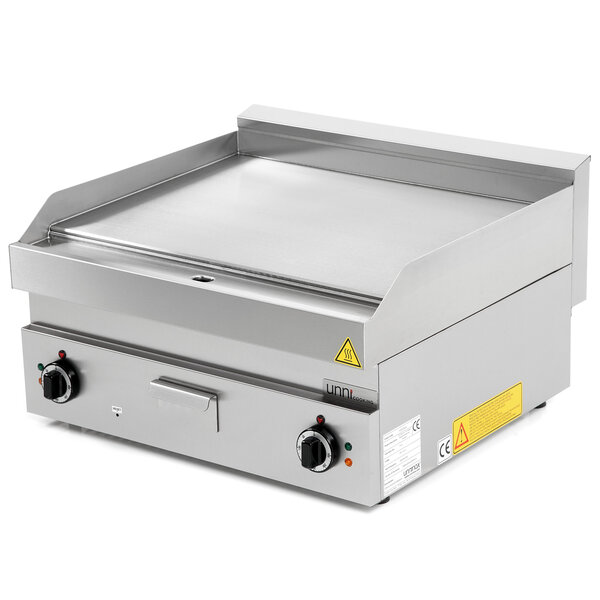 Bak-/Grillplaat | 650 SERIE | Elektrisch | Glad Oppervlak 700x550 (RVS) | 50°C/300°C | 9kW (400V) | 700x650x300/540(h)mm