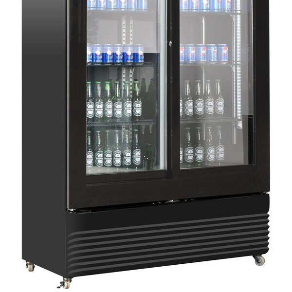 Koelkast | 780L | Zwart | +2°C/+10°C | Geforceerd | Schuifdeuren | Wielen (Geremd) | 1120x595x2100(h)mm