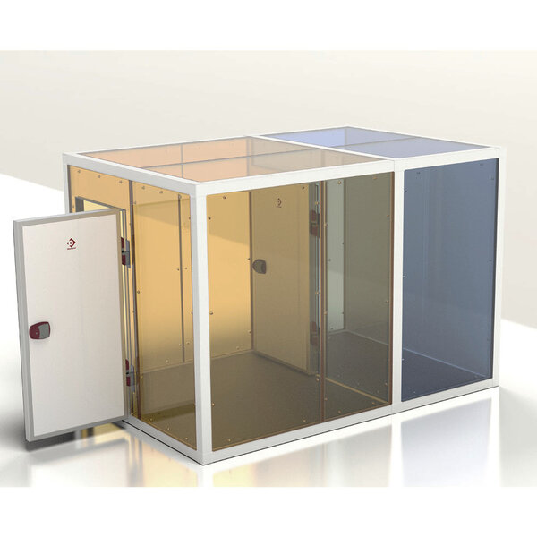 Koel-/Vriescombinatie | Maxicold COMBI | Incl. Motor | 10.09 + 6.12m³ | -5°C/+5°C & -15°C/-25°C | Isolatie 100mm | 230V + 400V | 2430x3560x2430(h)mm