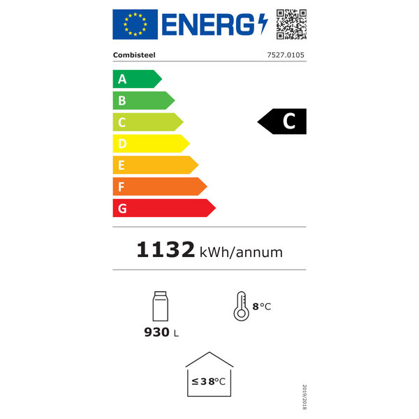 Koelkast | 1010L | Zwart/Wit | +2°C/+10°C | Geforceerd | Draaideuren | Wielen (Geremd) | 1200x730x2072(h)mm