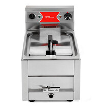 UNNI-COOKING Friteuse | Elektrisch | 12L | 50°C/200°C | 9kW (400V) | Aftapkraan | 325x650x410/550(h)mm