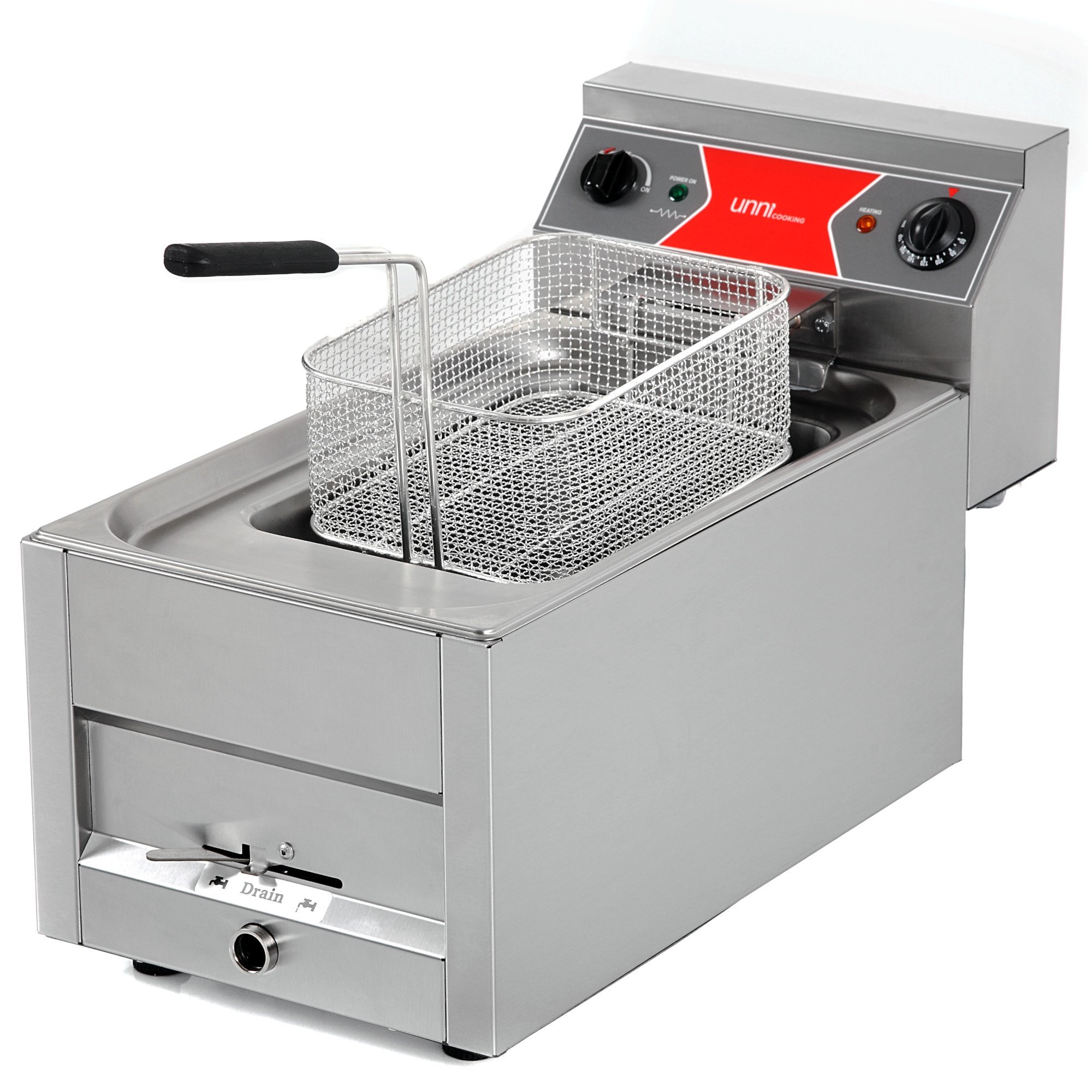 UNNI-COOKING Friteuse | Elektrisch | 12L | 50°C/200°C | 9kW (400V ...