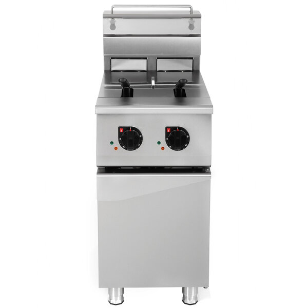 Friteuse | Elektrisch | 12.5+12.5L | 100°C/180°C | 18kW (400V) | Aftapkranen | 560x760x850/1100(h)mm