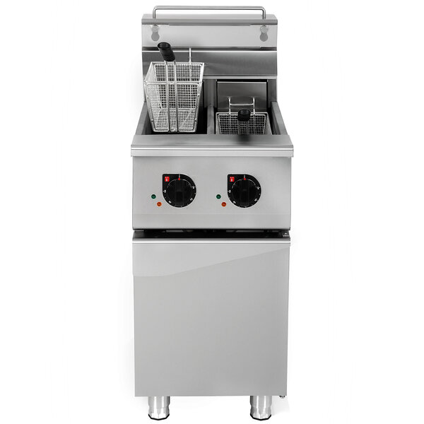 Friteuse | Elektrisch | 12.5+12.5L | 100°C/180°C | 18kW (400V) | Aftapkranen | 560x760x850/1100(h)mm