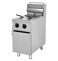 UNNI-COOKING Friteuse | Elektrisch | 12.5+12.5L | 100°C/180°C | 18kW (400V) | Aftapkranen | 560x760x850/1100(h)mm 