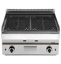 UNNI-COOKING Lavasteengrill | 650 SERIE | Gas | Oppervlak 660x500 (Gietijzer) | 80°C/300°C | 11kW | Piëzo Ontsteking | 700x650x300/540(h)mm