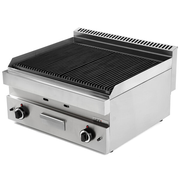 Lavasteengrill | 650 SERIE | Gas | Oppervlak 660x500 (Gietijzer) | 80°C/300°C | 11kW | Piëzo Ontsteking | 700x650x300/540(h)mm