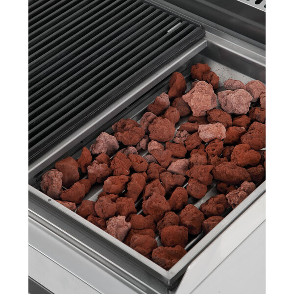 Lavasteengrill | 650 SERIE | Gas | Oppervlak 990x500 (Gietijzer) | 80°C/300°C | 16.5kW | Piëzo Ontsteking | 1100x650x300/540(h)mm