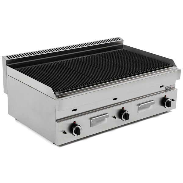 Lavasteengrill | 650 SERIE | Gas | Oppervlak 990x500 (Gietijzer) | 80°C/300°C | 16.5kW | Piëzo Ontsteking | 1100x650x300/540(h)mm