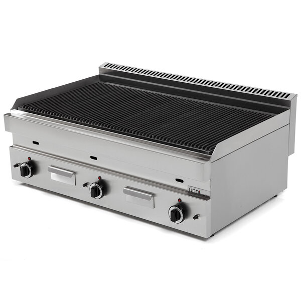 Lavasteengrill | 650 SERIE | Gas | Oppervlak 990x500 (Gietijzer) | 80°C/300°C | 16.5kW | Piëzo Ontsteking | 1100x650x300/540(h)mm