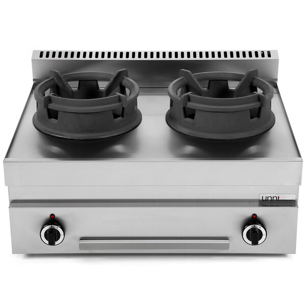 Wokfornuis | 650 SERIE | Tafelmodel | Gas | 2 Branders | 30kW | 800x650x300/540(h)mm