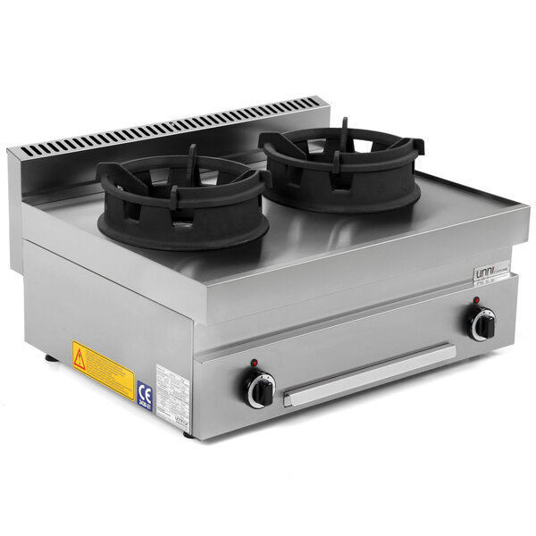 Wokfornuis | 650 SERIE | Tafelmodel | Gas | 2 Branders | 30kW | 800x650x300/540(h)mm