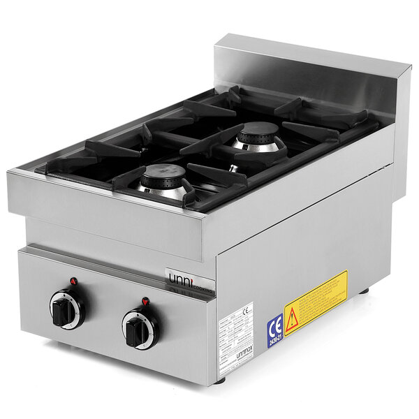 Fornuis | 650 SERIE | Tafelmodel | Gas | 2 Branders | 2x 6.5kW | 400x650x300/540(h)mm