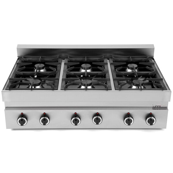 Fornuis | 650 SERIE | Tafelmodel | Gas | 6 Branders | 6x 6.5kW | 1100x650x300/540(h)mm