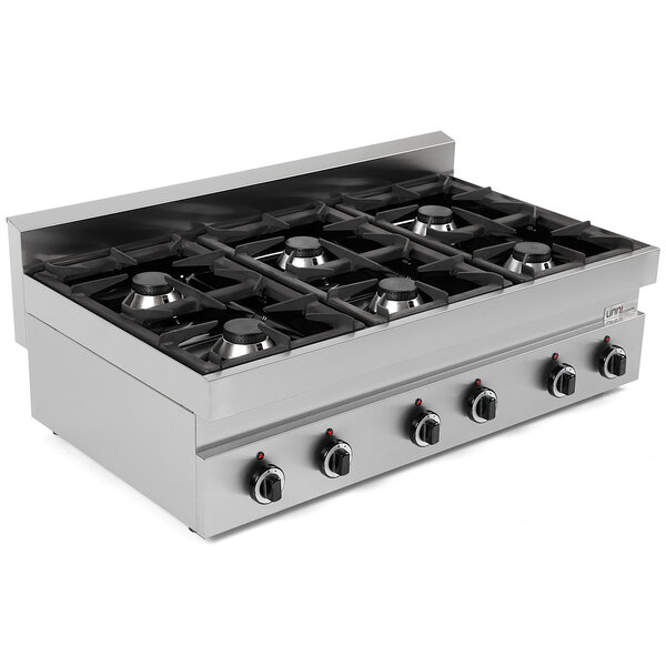 Fornuis | 650 SERIE | Tafelmodel | Gas | 6 Branders | 6x 6.5kW | 1100x650x300/540(h)mm