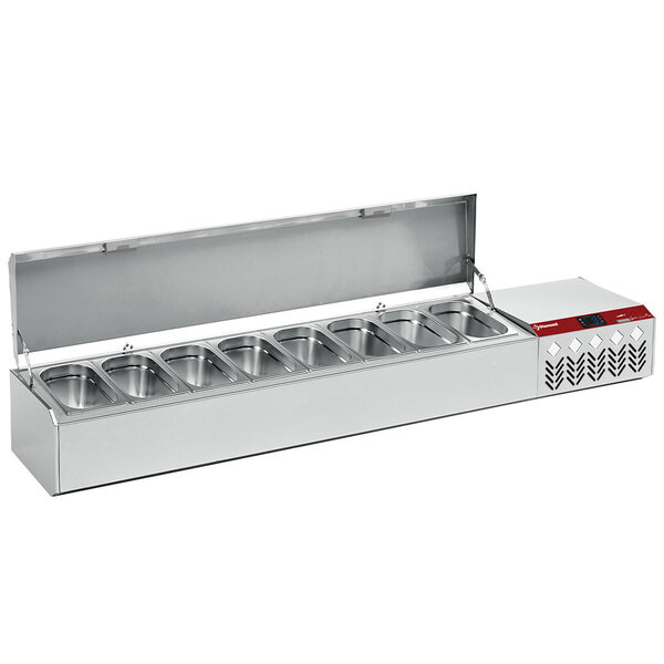 Opzetkoelvitrine | 8x 1/4 GN | 0°C/+8°C | 1795x324x387/401(h)mm
