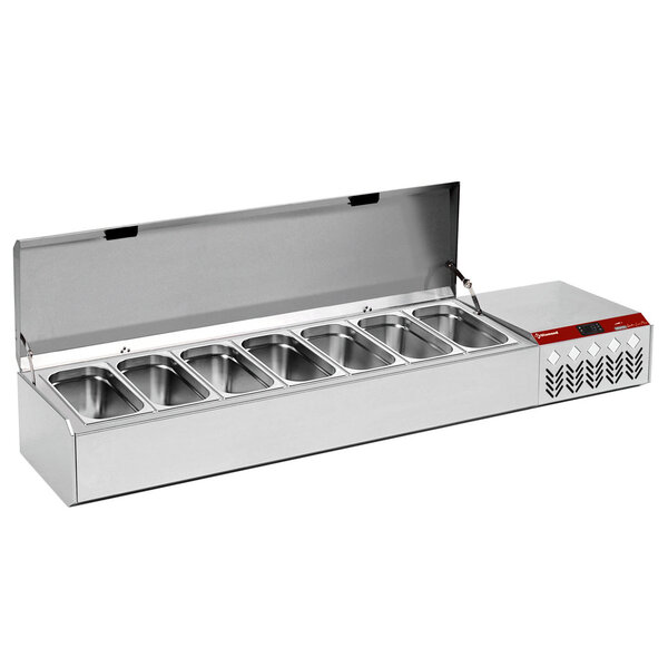 Opzetkoelvitrine | 7x 1/3 GN | 0°C/+8°C | 1795x384x387/401(h)mm