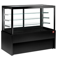 Diamond Neutrale Vitrine | Zwart | 4 Niveaus | Schuifdeuren | 1500x780x1380(h)mm