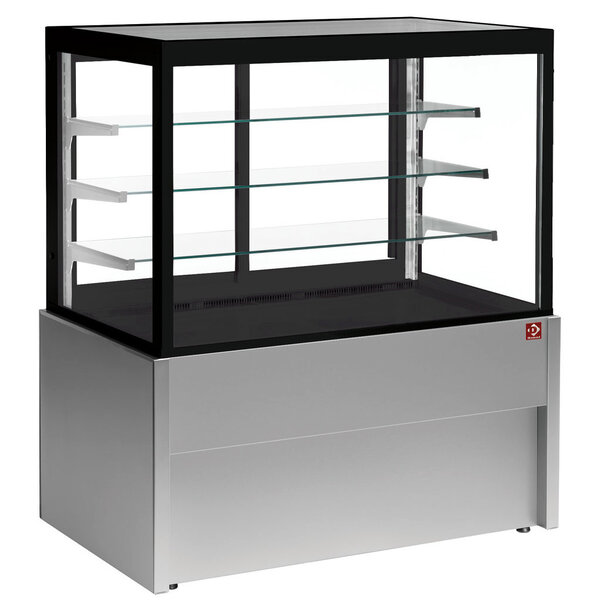 Warmhoudvitrine | Zwart/Grijs | +30°C/+90°C | 4 Niveaus | 1.32kW | 1500x780x1380(h)mm