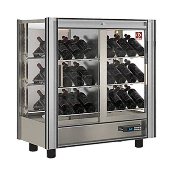 Wijnkoelvitrine | 216L (42x 75cl) | Aluminium | +4°C/+16°C | 860x530x938(h)mm