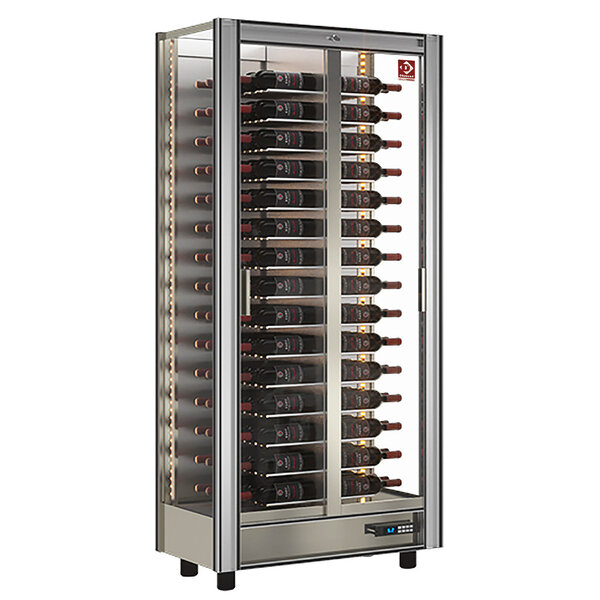Wijnkoelvitrine | 530L (120x 75cl) | Aluminium | +4°C/+16°C | 860x530x1851(h)mm