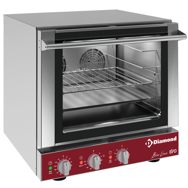 Heteluchtoven | BrioLine | 4 Niveaus (460x340) | Elektrisch | 50°C/270°C | 3.6kW (230V) | Grillfunctie | 585x605x570(h)mm