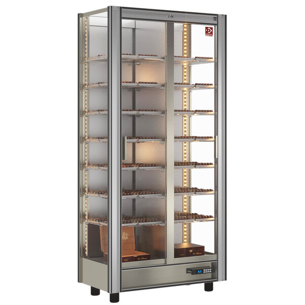Chocoladevitrine | 530L | Aluminium | +14°C/+16°C | 8 Niveaus | 860x530x1851(h)mm