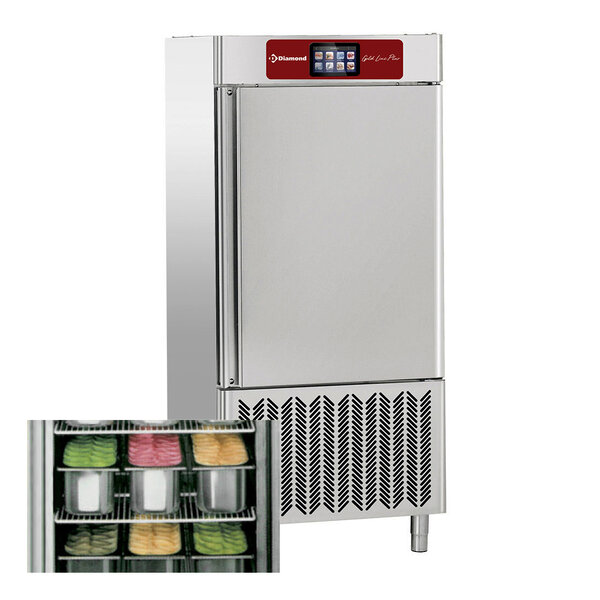 Schepijs-Blastchiller | 15x 5L-Bakken | Max. 25kg (Vriezen) | 2.3kW (400V) | Touchscreen | 800x900x1800(h)mm