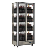 Diamond Wijnkoelvitrine | Doorgeefsysteem | 530L (128x 75cl) | Aluminium | +4°C/+16°C | 860x530x1851(h)mm