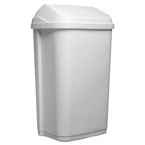 Afvalbak | Kunststof (Wit) | 25L | Tuimeldeksel | 330x250x530(h)mm
