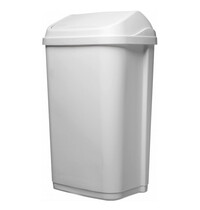 Probbax Afvalbak | Kunststof (Wit) | 25L | Tuimeldeksel | 330x250x530(h)mm 
