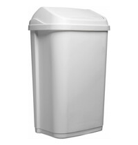 Probbax Afvalbak | Kunststof (Wit) | 10L | Tuimeldeksel | 250x190x380(h)mm 