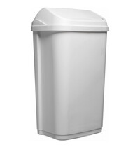 Probbax Afvalbak | Kunststof (Wit) | 50L | Tuimeldeksel | 380x290x660(h)mm 