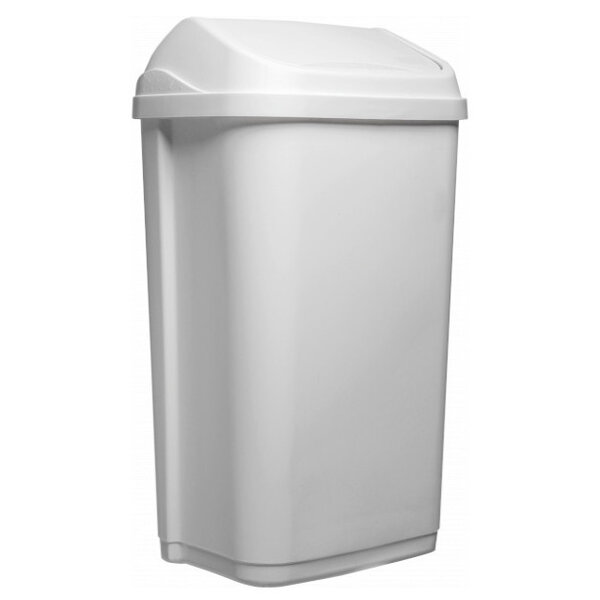 Afvalbak | Kunststof (Wit) | 50L | Tuimeldeksel | 380x290x660(h)mm