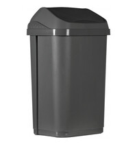 Probbax Afvalbak | Kunststof (Grijs) | 50L | Tuimeldeksel | 380x290x660(h)mm 
