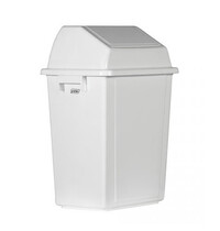 Probbax Afvalbak | Kunststof (Wit) | 20L | Tuimeldeksel | 340x240x450(h)mm 