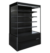 CombiSteel Wandkoeling | JAMIE | Zwart | +2°C/+4°C | Geforceerd | 5 Schappen | 2.3kW | Intern Nachtgordijn | 1935x665x1920(h)mm 