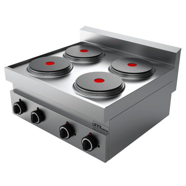 Fornuis | 650 SERIE | Tafelmodel | Elektrisch | 4 Kookpunten | 10.4kW (400V) | 700x650x300/540(h)mm