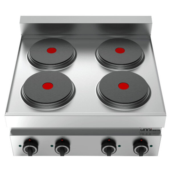 Fornuis | 650 SERIE | Tafelmodel | Elektrisch | 4 Kookpunten | 10.4kW (400V) | 700x650x300/540(h)mm