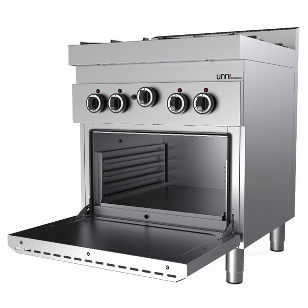 Fornuis + Heteluchtoven | Gas | 4 Branders | 26kW + 5kW | 700x700x850(h)mm