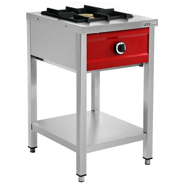 Pannenkoekenfornuis | Gas | 1 Brander | 8kW | Bodemschap | 500x600x850/900(h)mm